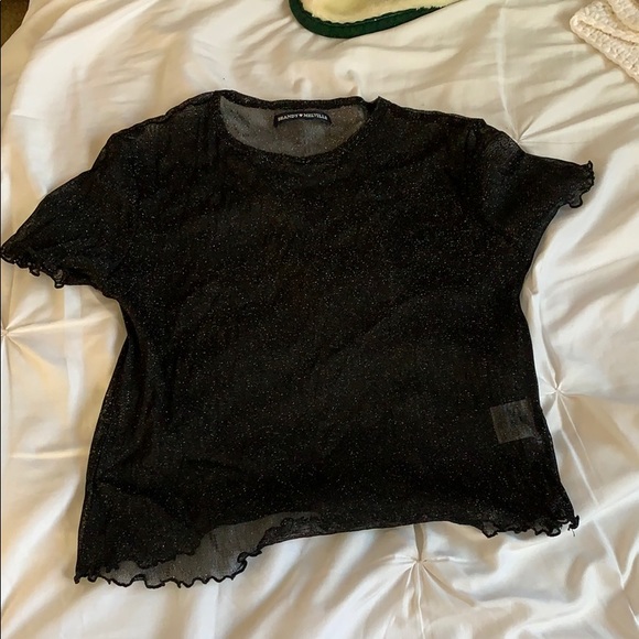 Brandy Melville Tops - black shiny top